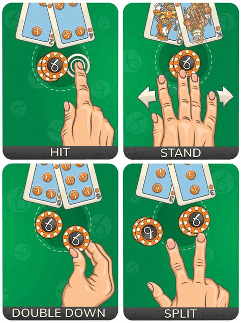 blackjack casino hand signals